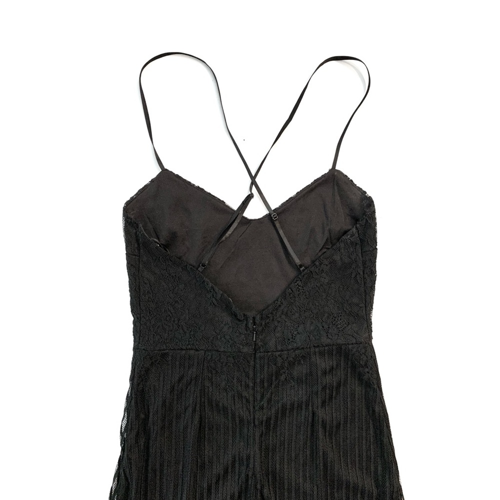 Black Lace Double High Slit Bodycon Maxi Dress - Picture 10 of 14